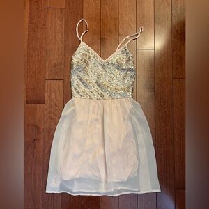 HOLLISTER Women's Light Pink Sequin Sleeveless Mini Dress Size XS